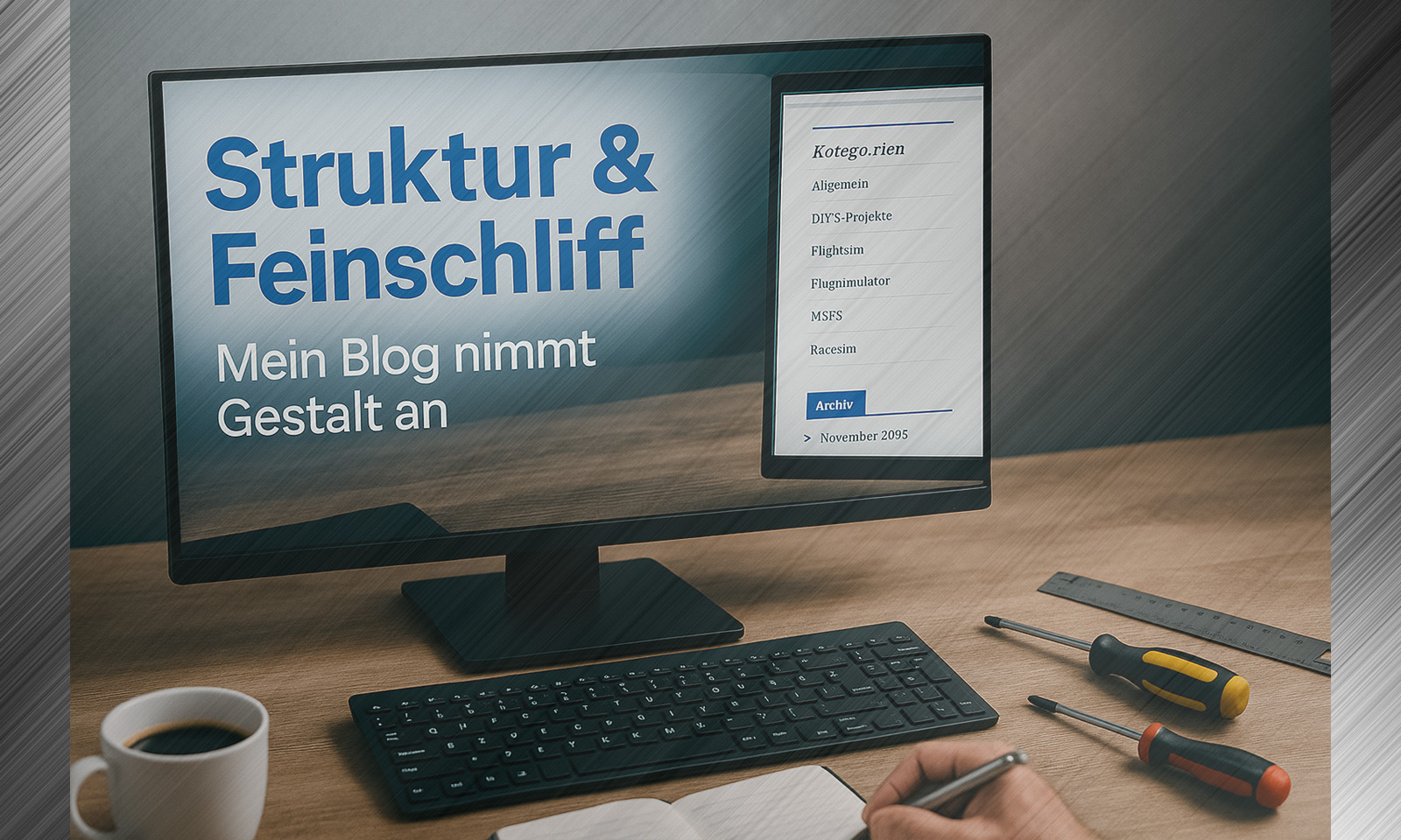 Struktur & Feinschliff: Mein Blog nimmt Gestalt an